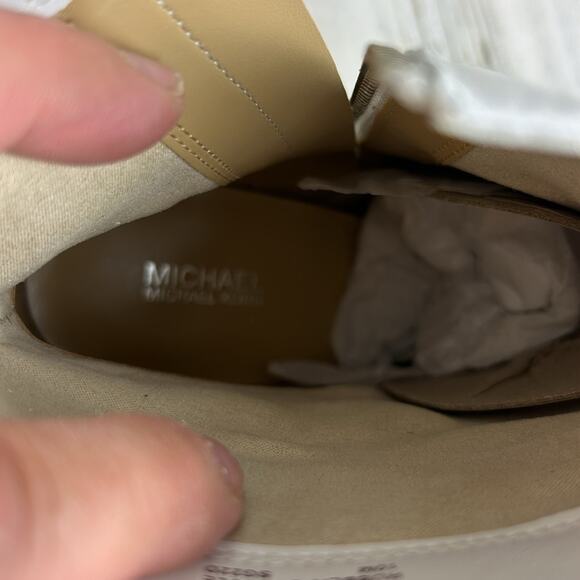 Michael Kors Rue Stiletto womens sz 10 white leather ankle bootie new - Picture 8 of 11